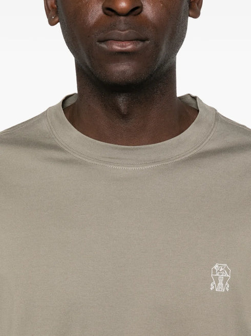 embroidered-logo T-shirt