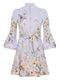 Rebellion button floral minidress