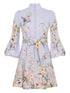 Rebellion button floral minidress