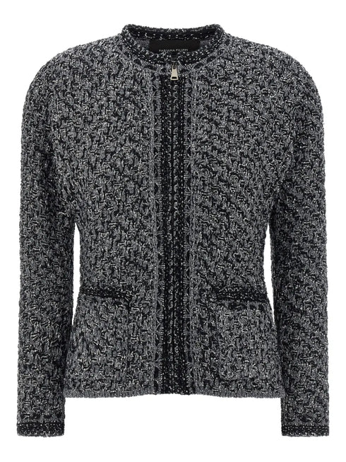 sequin-effect tweed jacket