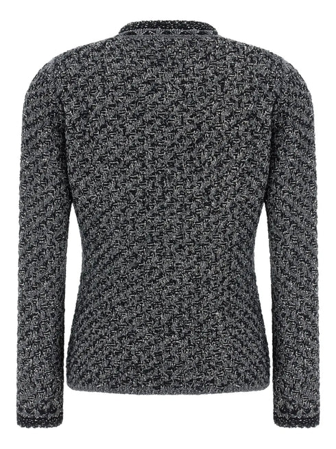 sequin-effect tweed jacket