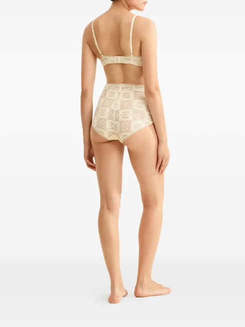 Mosaic wireless triangle bra