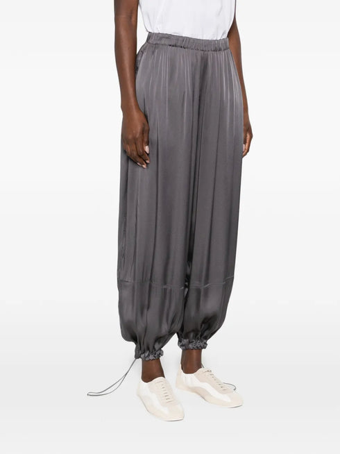 drawstring pleated pants