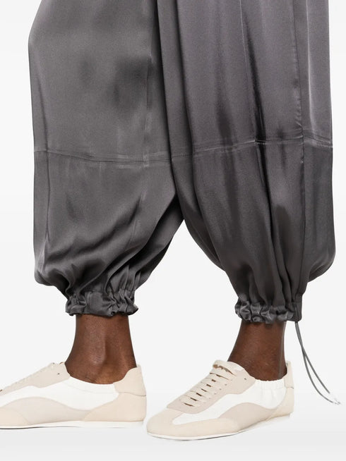 drawstring pleated pants