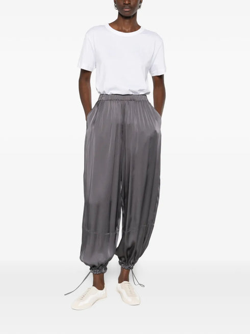 drawstring pleated pants
