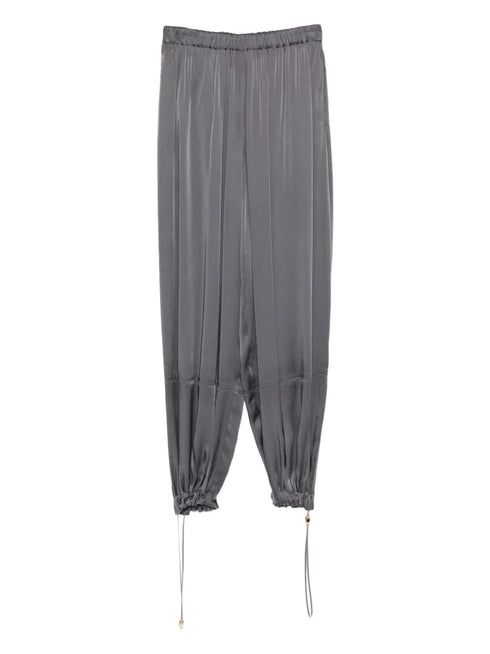 drawstring pleated pants