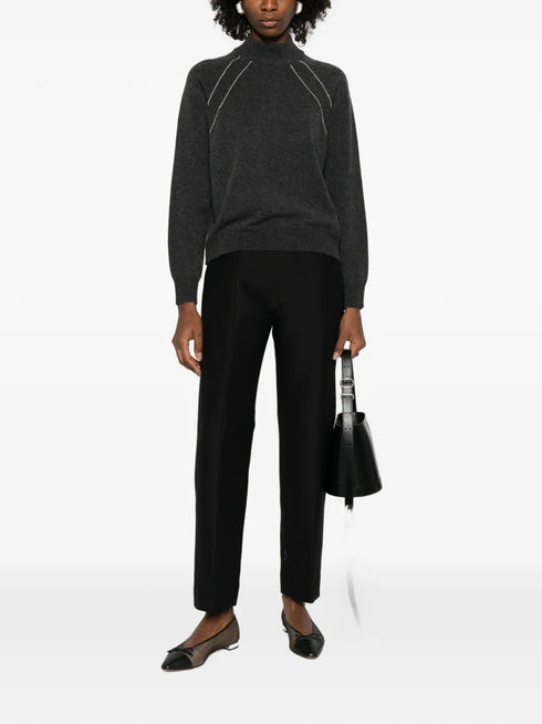 bead-detailed sweater