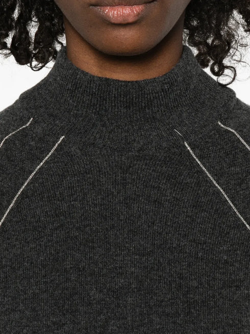 bead-detailed sweater