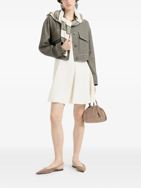 Monili-detail buttoned jacket