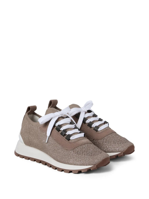 sparkling knit sneakers