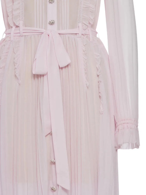 pleated jewelled dress