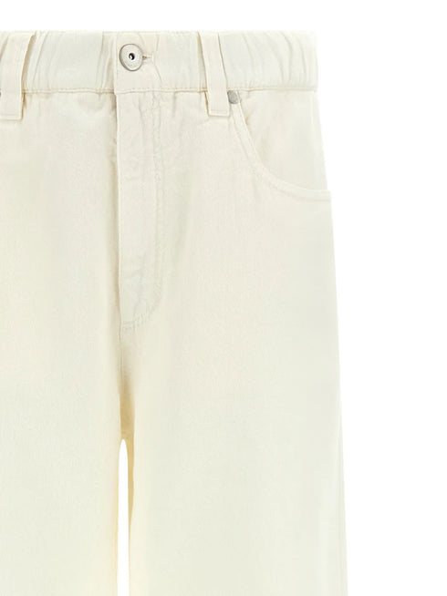 elastic waistband pocket trousers