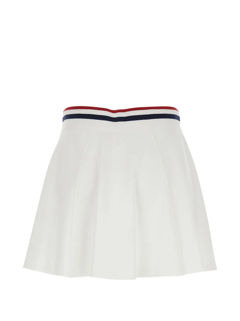 striped-trim A-line mini skirt