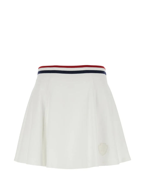 striped-trim A-line mini skirt