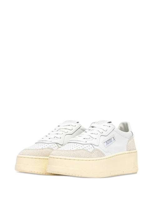 platform panelled sneakers