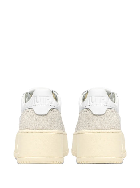 platform panelled sneakers