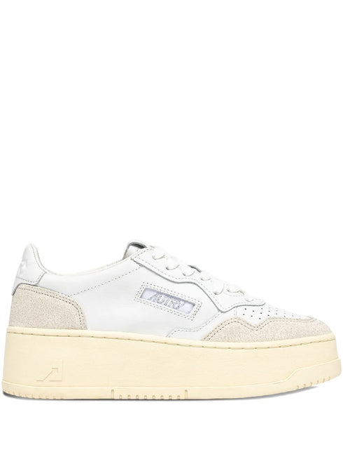 platform panelled sneakers