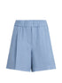 viscose and linen fluid twill baggy shorts