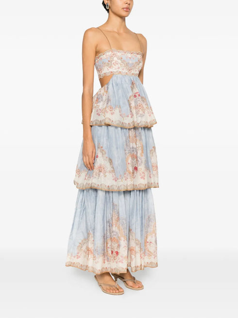 Daylight tiered floral-print maxi dress