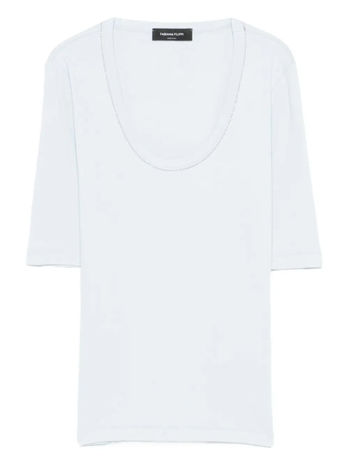 scoop-neck T-shirt