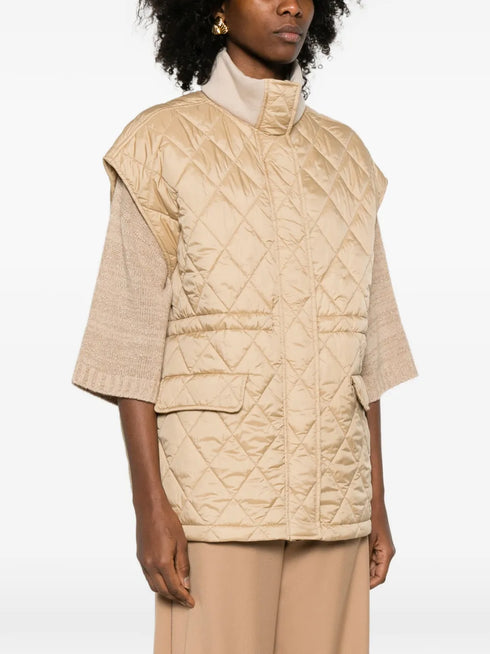 quilted-pattern gilet