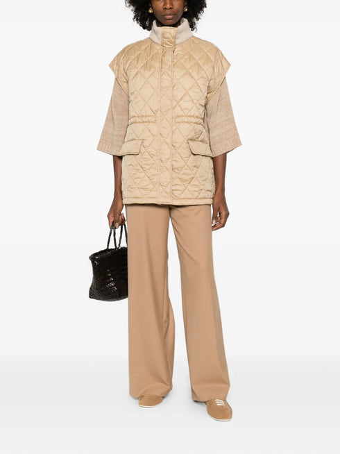 quilted-pattern gilet