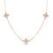 18kt rose gold Princess Flower diamond necklace