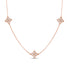 18kt rose gold Princess Flower diamond necklace