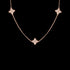 18kt rose gold Princess Flower diamond necklace