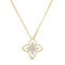18kt yellow gold Princess Flower Dubai diamond necklace