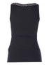 crew-neck embellished-trim tank top