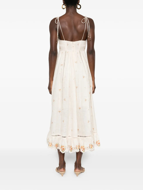 Patience cami floral embroidered midi dress