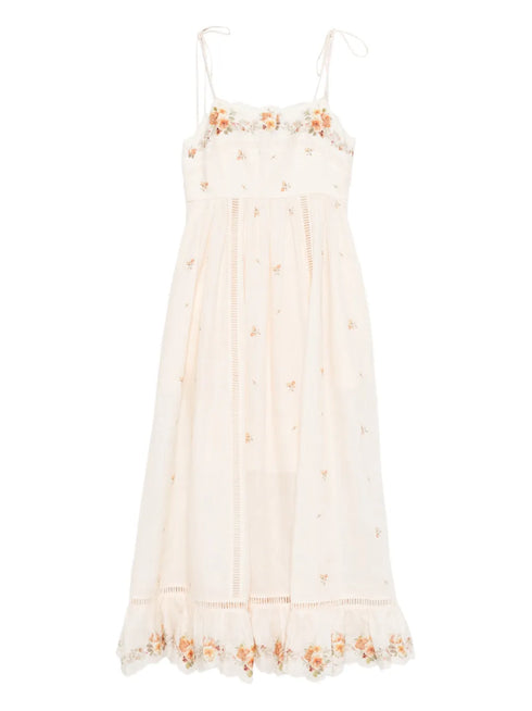 Patience cami floral embroidered midi dress