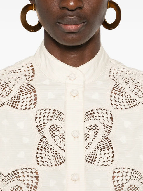 Wanderlust scalloped shirt