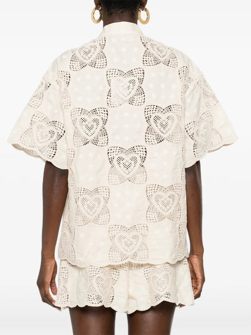 Wanderlust scalloped shirt