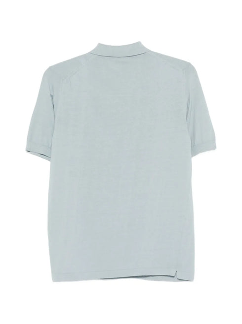 buttoned knitted polo shirt