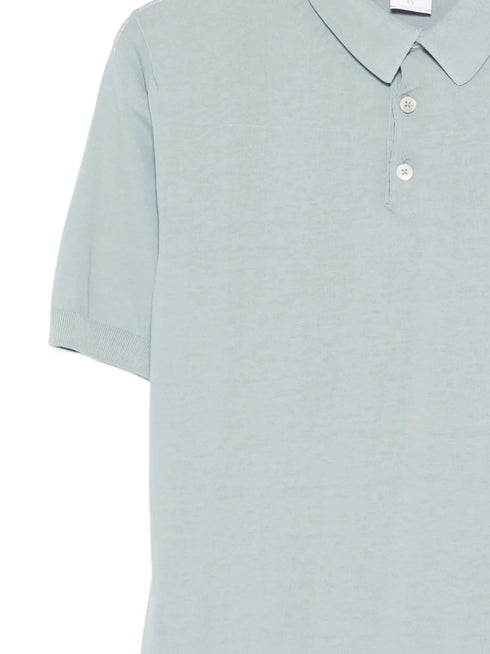 buttoned knitted polo shirt