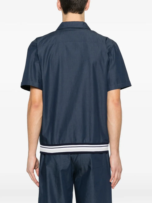 camp-collar ribbed shirt