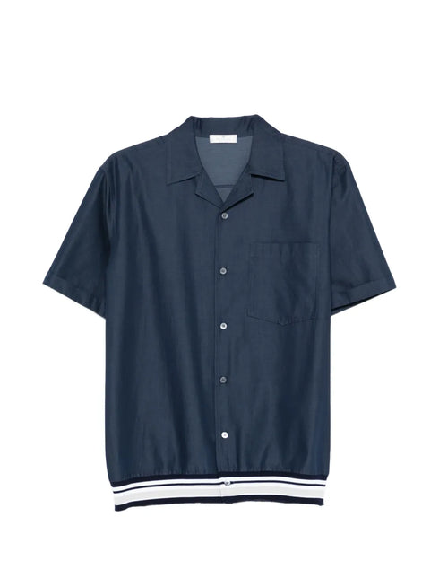 camp-collar ribbed shirt