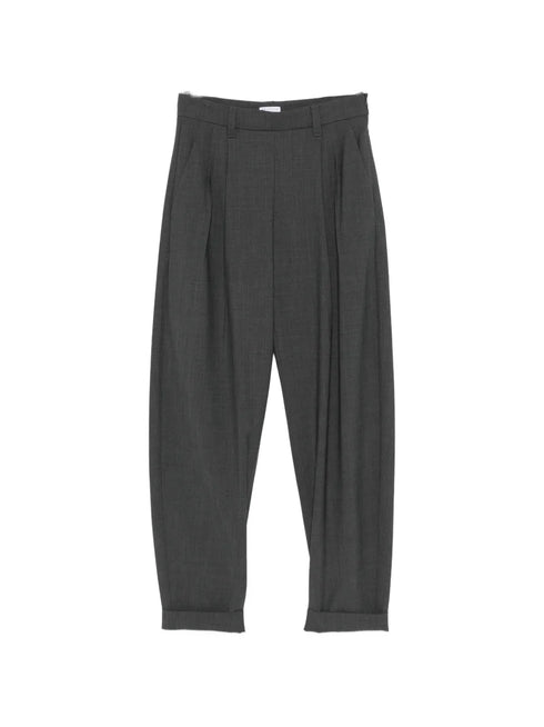 pleated cuffed trousers