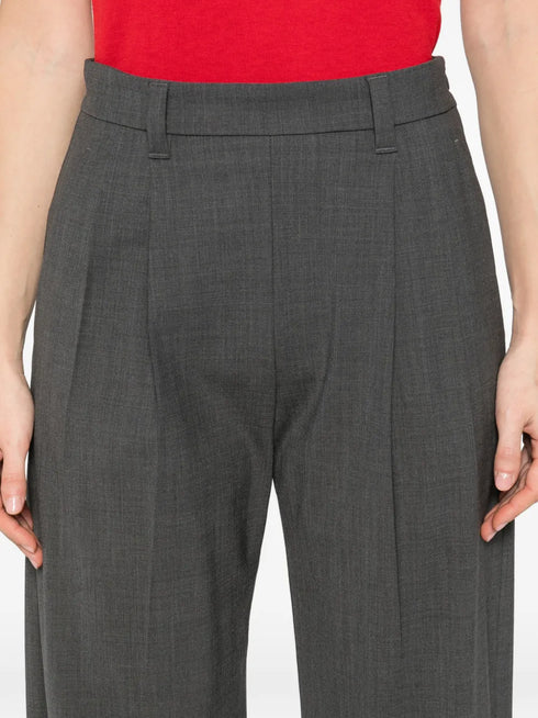 pleated cuffed trousers