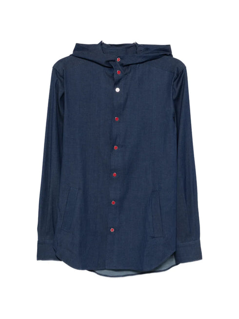 hooded buttoned shirt