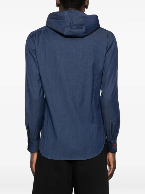 hooded buttoned shirt