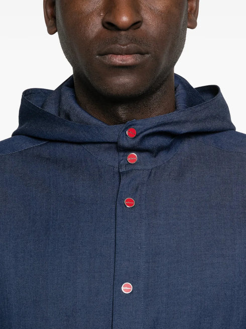 hooded buttoned shirt