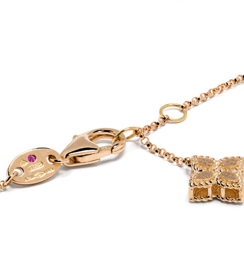 Pulsera Princesa Veneciana de oro rosa de 18 kt