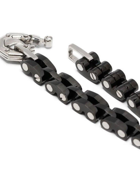 18kt rose gold white&black diamonds bracelet