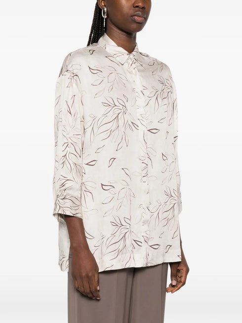 floral-pattern shirt