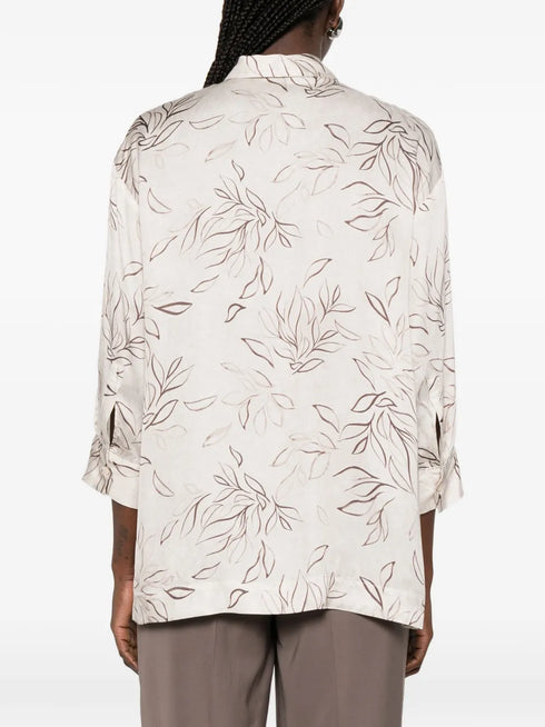 floral-pattern shirt