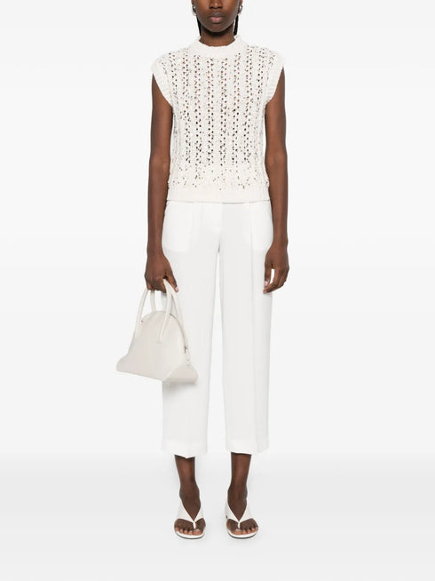 sequin-embellished vest