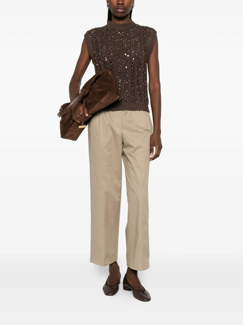 sequin-embellished vest